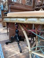 Oud Sierlijk Frans tafeltje bijzettafeltje smeedijzer, Ophalen