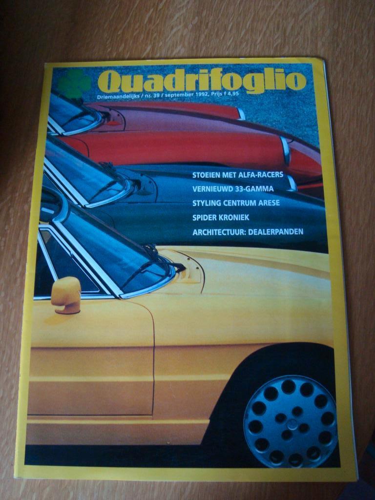 Quadrifoglio nr 39 september 1992, Ophalen of Verzenden, Nieuw, Overige merken