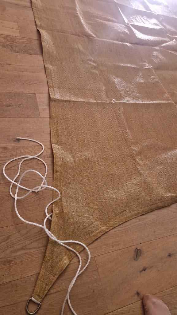 Beige Schaduwdoek / Zonnenscherm 3x1.9m rechthoek, Ophalen of Verzenden, Zo goed als nieuw