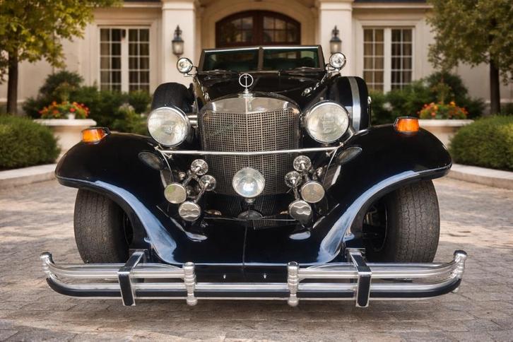 OLDTIMER, Auto's, Oldtimers, Particulier, Overige merken, Benzine, Cabriolet, Automaat, Overige kleuren, Zwart, Leder, Achterwielaandrijving