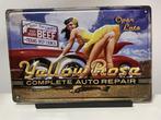 Yellow Rose metalen reclamebord (Old Look), Www.pand50.nl, Reclamebord, Nieuw, Ophalen of Verzenden