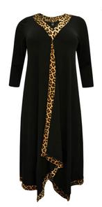 Nieuwe jurk Yoek 52 zwart leopard tiger zwart black dress, Yoek, Nieuw, Ophalen of Verzenden, Jurk