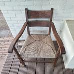 Antieke lage stoel biezen zitting, Ophalen