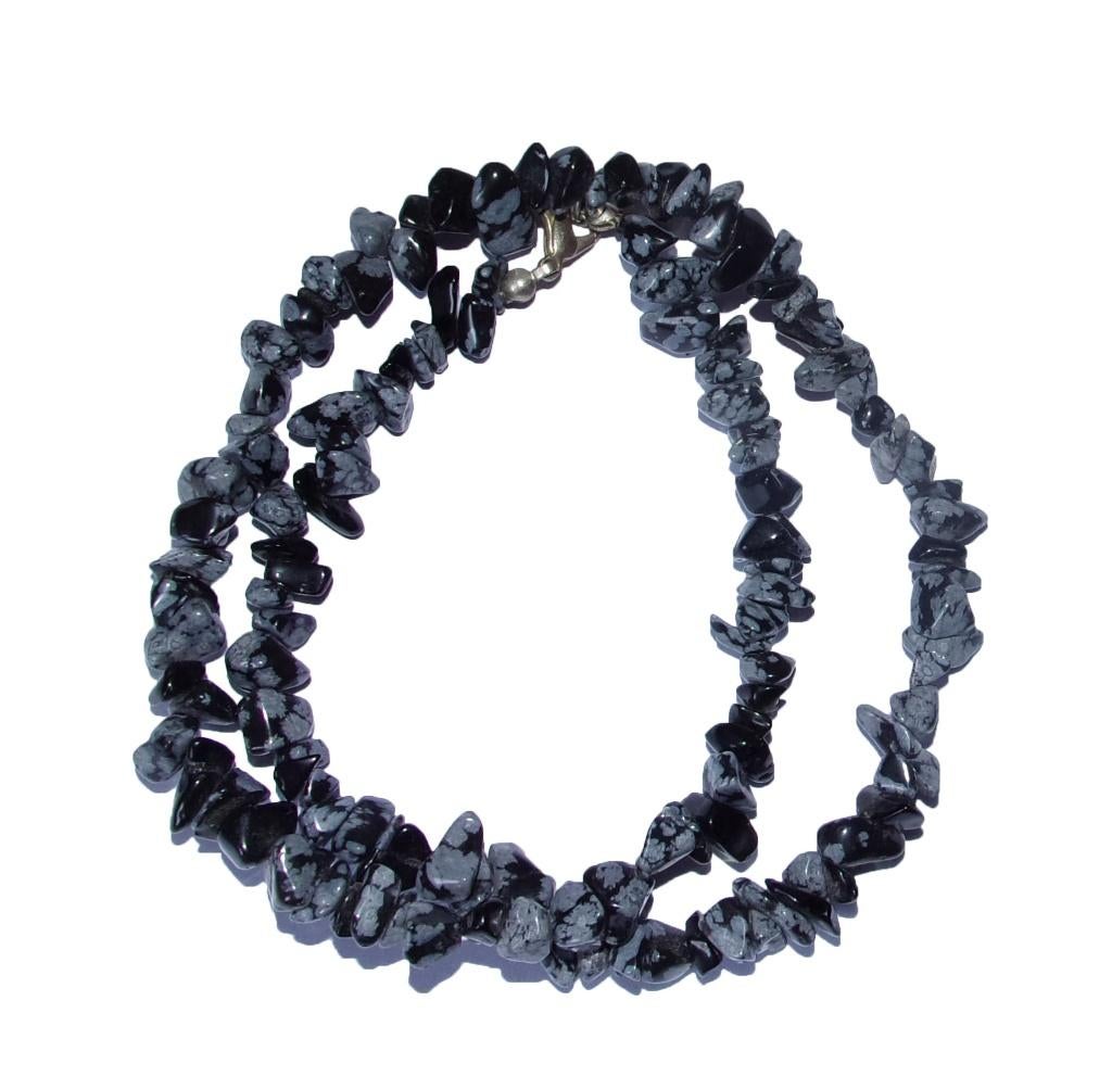 Splitketting Sneeuwvlok Obsidiaan, Ophalen of Verzenden, Mineraal