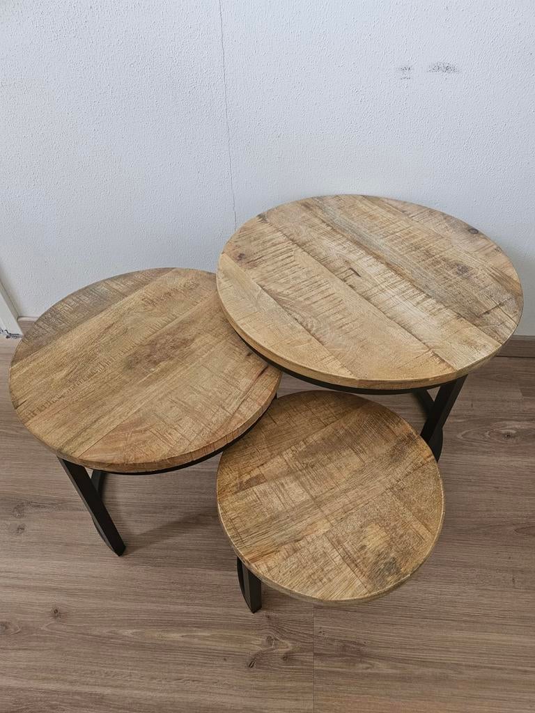 3 bijzettafeltjes, Ophalen, Minder dan 45 cm, Minder dan 55 cm, Rond
