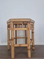 Bamboe Kruk / Bijzettafel | Natuurlijke Look | Vintage, Gebruikt, Onbekend, Ophalen of Verzenden, Onbekend