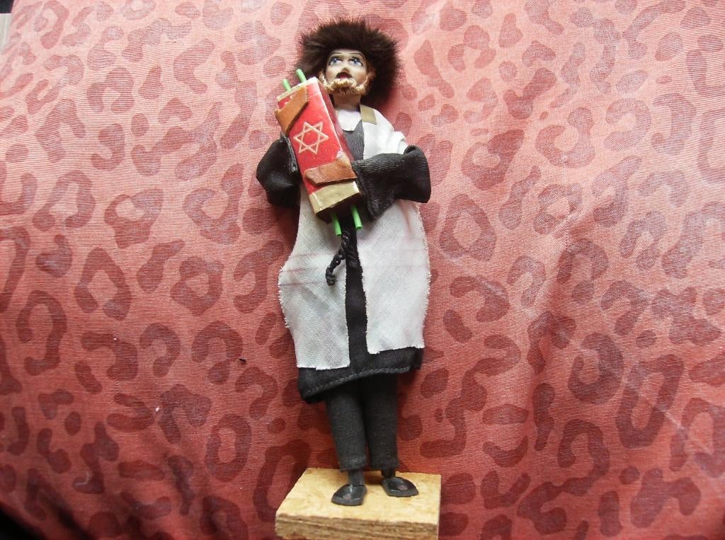 JOODSE RABBI MET THORA, JAREN '50  JUDAICA FIGUUR,, Antiek en Kunst, Ophalen of Verzenden