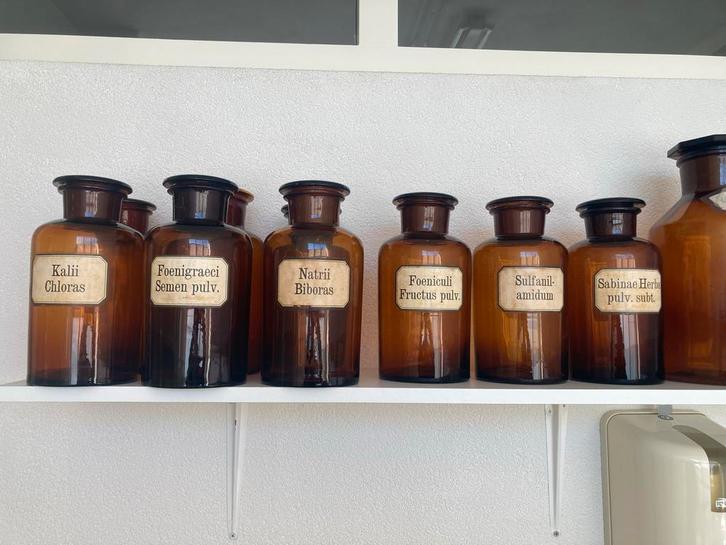 20 Antieke Apothekerspotten - Decoratieve Glazen Potten, Antiek en Kunst, Antiek | Vazen, Ophalen