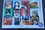 Funny cats - Eurographics by Lucia Heffernan *ZGAN*, Ophalen of Verzenden, 500 t/m 1500 stukjes, Zo goed als nieuw, Legpuzzel