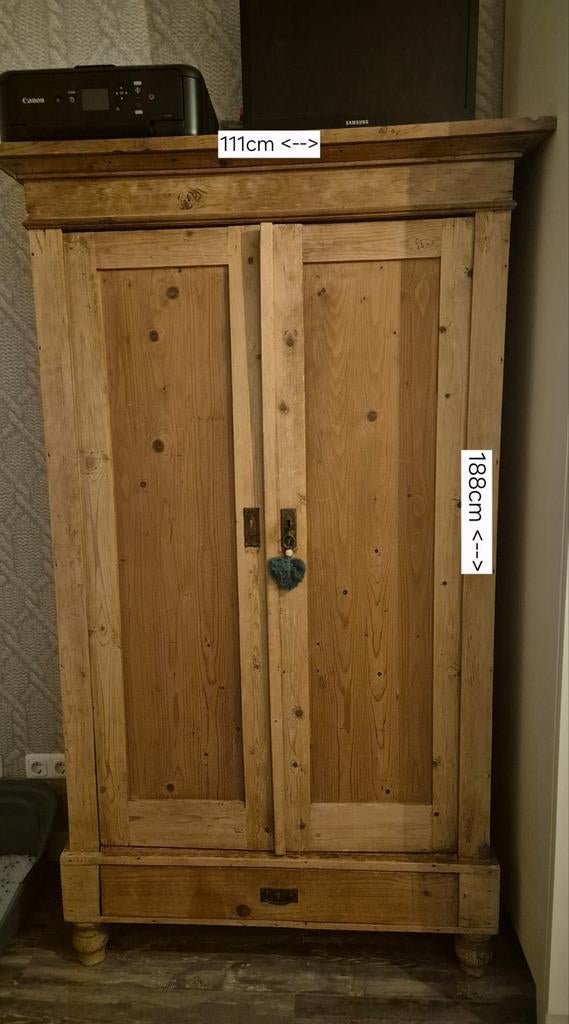 Houten kast met lade en planken, Huis en Inrichting, Kasten | Overige, Ophalen