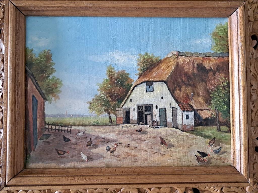 Olieverf Schilderij , Cornelis Andries van Dam (1871-1949), Antiek en Kunst, Kunst | Schilderijen | Klassiek, Ophalen of Verzenden