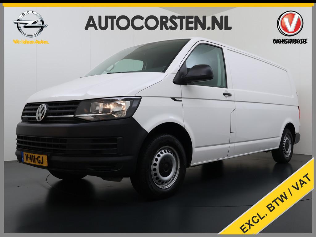 Volkswagen Transporter 2.0TDI L2H1 150pk Ecc Trekhaak Cruise, Voorwielaandrijving, Stof, Gebruikt, Euro 6