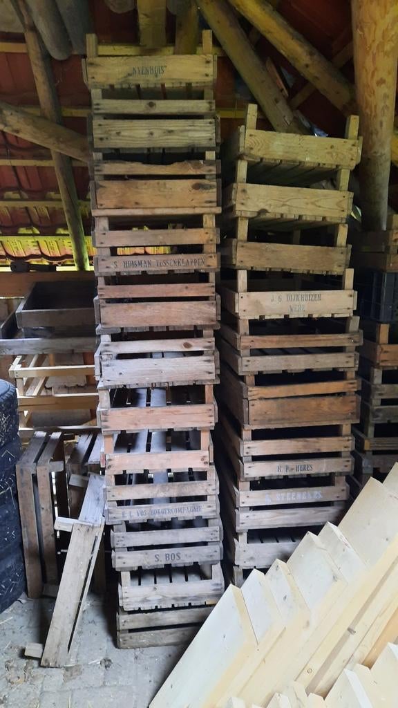 Aardappelkistjes 22 stuks hout kistje fruitkistjes moestuin, Ophalen, Gebruikt, Kweekbak