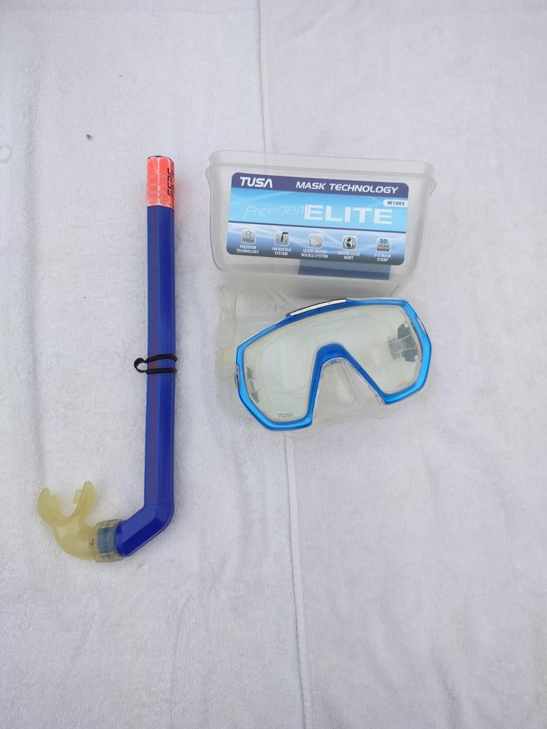 Nieuwe duikbril met gebruikte snorkel, Ophalen of Verzenden