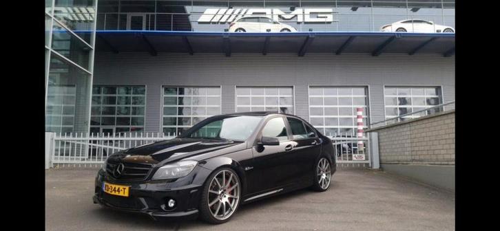 Mercedes-Benz C-Klasse 6.2 C63 AMG Sedan AUT 2008 Zwart, Auto's, Mercedes-Benz, Particulier, C-Klasse, ABS, Achteruitrijcamera