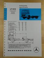 Mercedes LP 1619 1973 Specificatie Brochure LP1619, Zo goed als nieuw, Mercedes-Benz, Mercedes, Ophalen of Verzenden