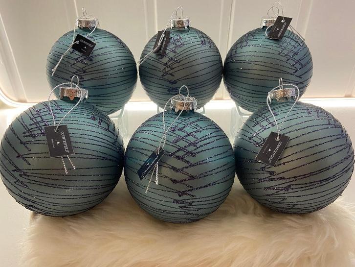 Set van 6 nieuwe kerstballen “Countryfield” Collection (XL), Diversen, Kerst, Nieuw, Ophalen of Verzenden