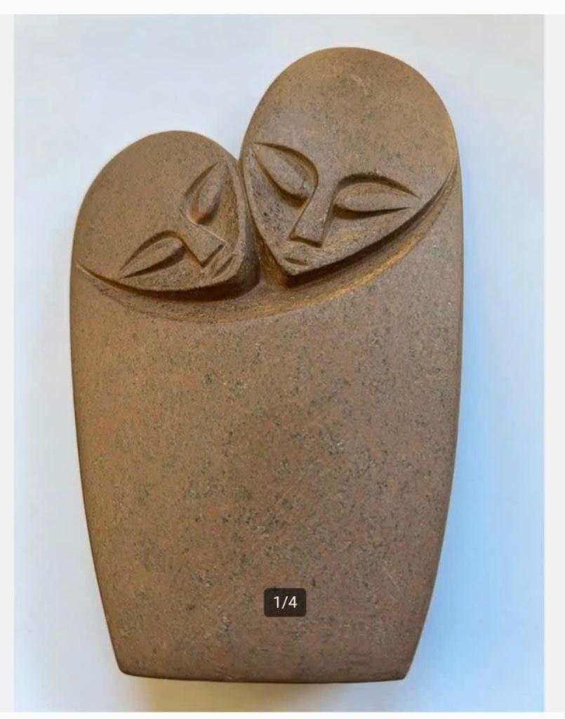 Stenen Beeld: Moeder en Kind / Maria met Jezus, Antiek en Kunst, Ophalen of Verzenden