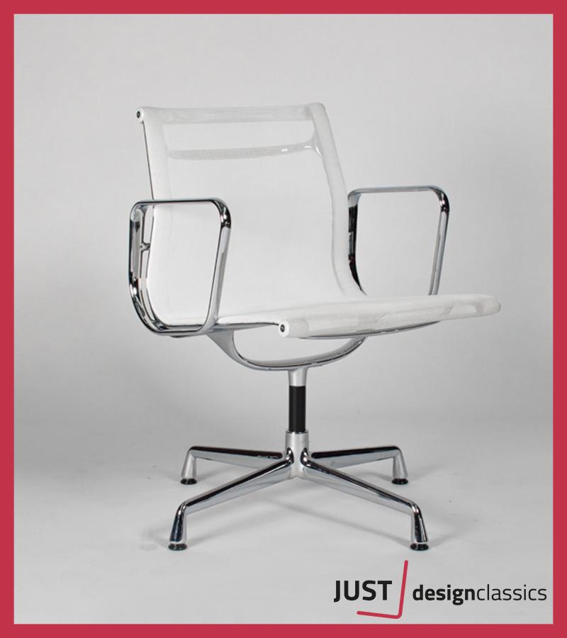 Vitra Eames ea 108 Wit Netweave Chroom (voorraad:12), Huis en Inrichting, Stoelen, Niet ingevuld, Zo goed als nieuw, Niet ingevuld