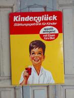 Orgineel oud reclamebord kindergeluk drank ca'1950, Ophalen, Gebruikt, Reclamebord