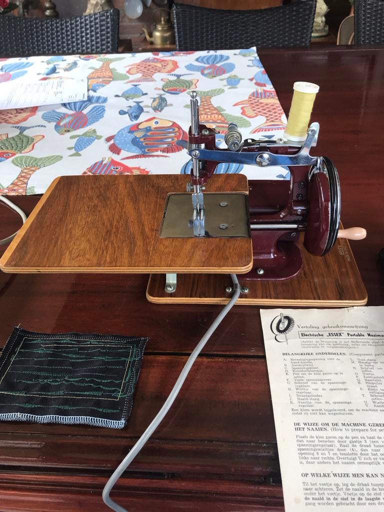 Essex MkII Elektrische Portable Naaimachine ., Ophalen of Verzenden, Gebruikt, Naaimachine, Overige merken