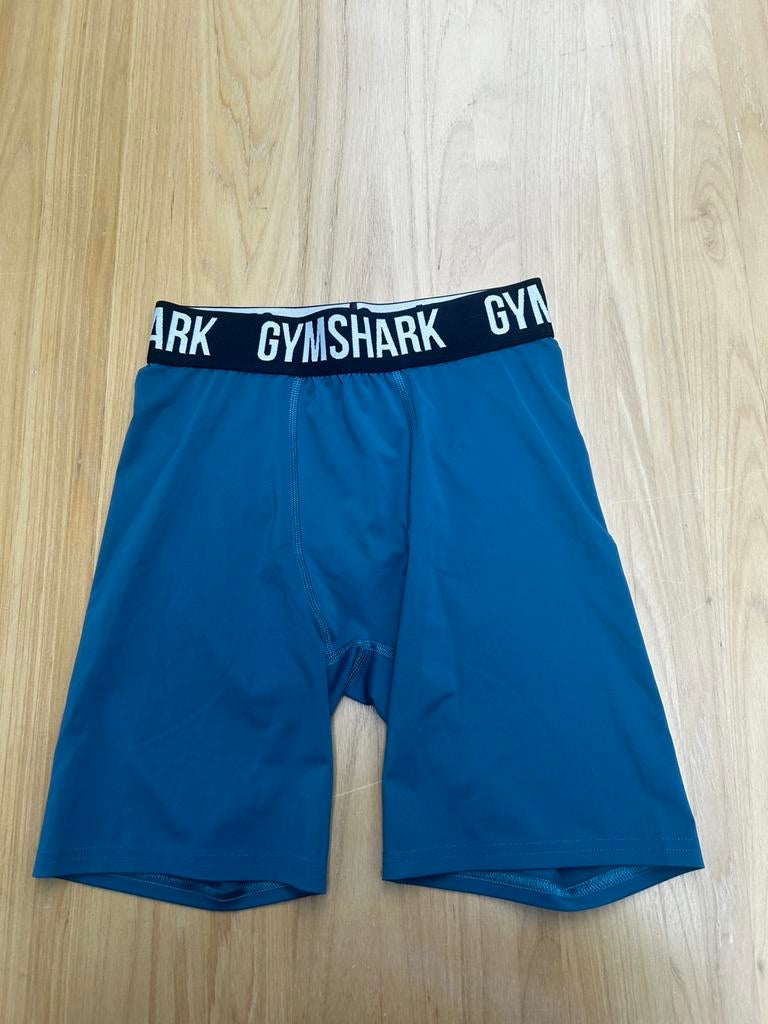 Gymshark compressiebroek heren donkerblauw. Maat XS., Blauw, Ophalen of Verzenden, Zo goed als nieuw, Algemeen