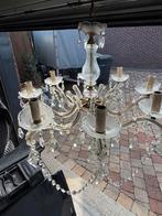 Prachtige klassieke kroonluchter met glazen pegels, Huis en Inrichting, Lampen | Kroonluchters, Ophalen of Verzenden, Gebruikt