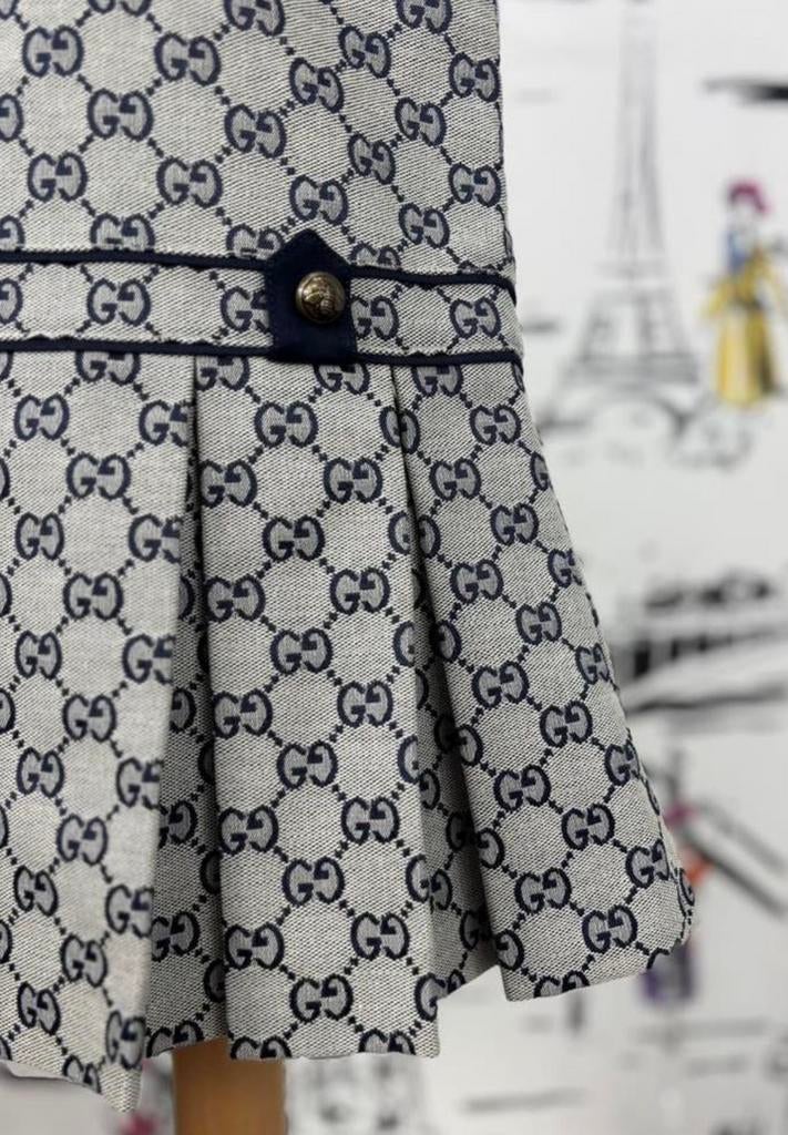 Gucci GG navy supreme jurk meisje maat 5 NIEUW, Kinderen en Baby's, Customercare@gucci.com, Jurk of Rok, Gucci, Verzenden