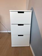 Ikea Nordli Kastje met 3 Lades - Wit, Ophalen, Zo goed als nieuw, 3 of 4 laden, Minder dan 100 cm