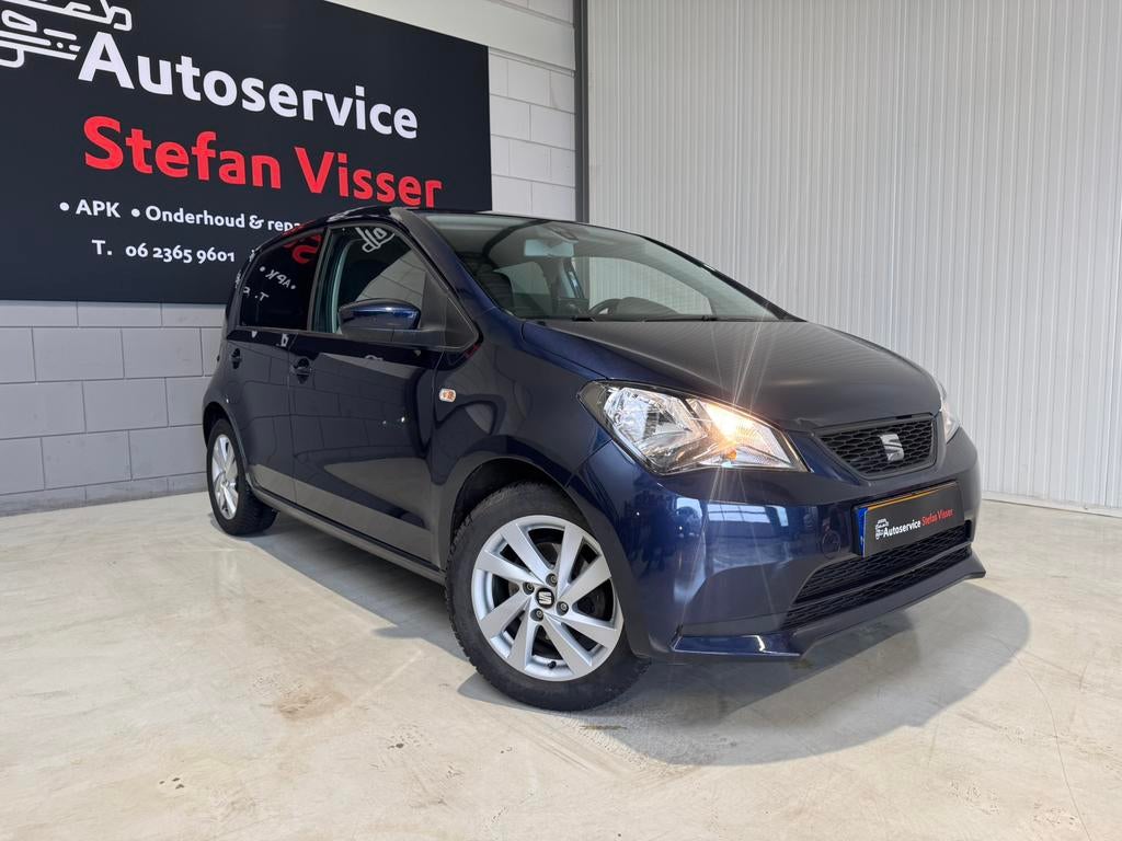 Seat Mii 1.0 44KW 2014 Blauw Stoelverwarming / Privacy glass, Voorwielaandrijving, Stof, Zwart, 840 kg