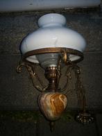 Oude messing hanglamp, Huis en Inrichting, Lampen | Hanglampen, Ophalen of Verzenden, Minder dan 50 cm