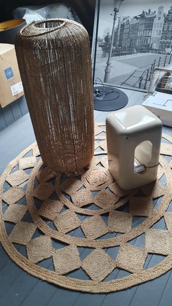 Nieuw XL Windlicht en Stoere Metalen Bijzettafel Zuiver, Ophalen, Nieuw