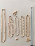 5-tal "parel"kettingen, Ophalen of Verzenden, Gebruikt, Zilver