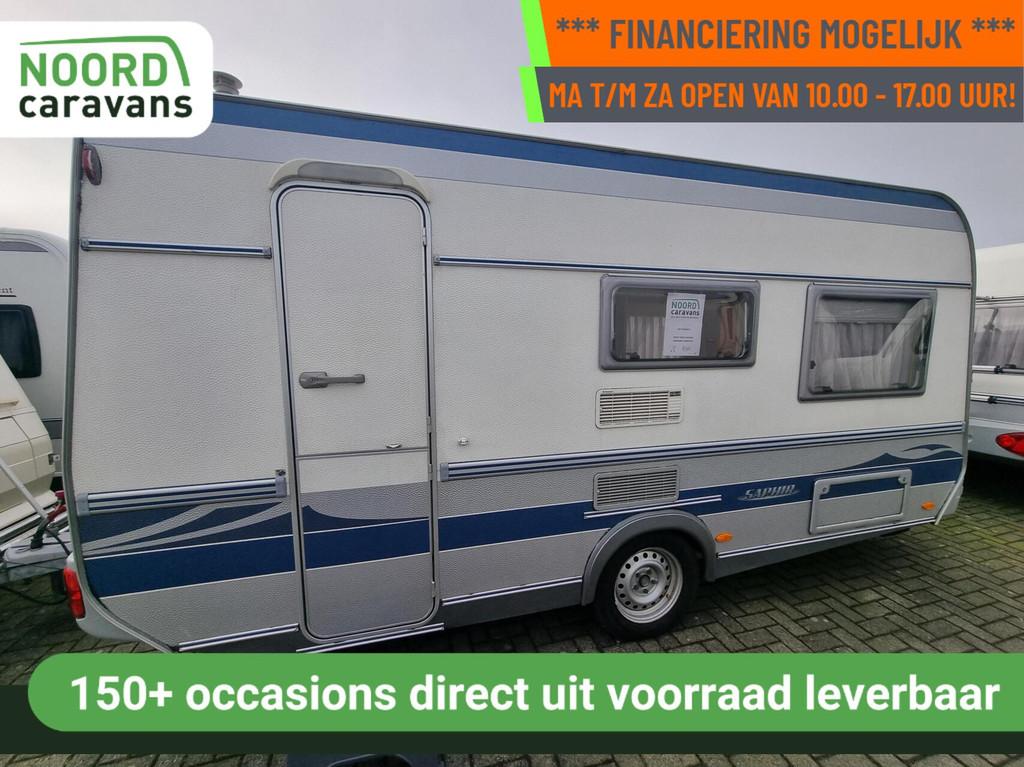 FENDT saphir 450 AIRCO + VOORTENT + LUIFEL + DWARSBED, Caravans en Kamperen, Caravans, Serviceluik, Bedrijf, Tot en met 4, 1000 - 1250 kg