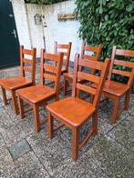 eiken eetkamerstoelen, Huis en Inrichting, Stoelen, Ophalen, Gebruikt, Bruin, Vijf, Zes of meer stoelen