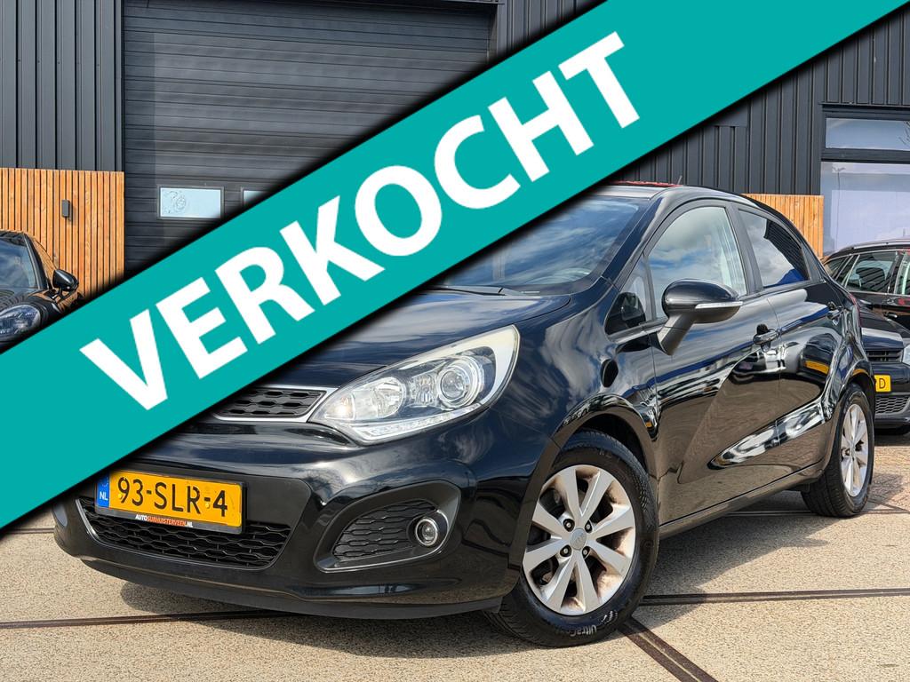 Kia Rio 1.4 CVVT Plus Pack Airco Elektrische ramen, Auto's, Kia, Voorwielaandrijving, Euro 5, Zwart, Origineel Nederlands