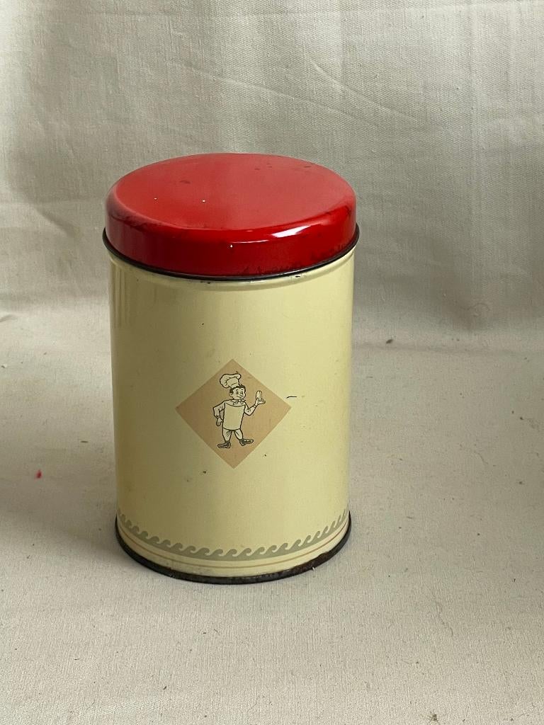 Vintage kleine Bolletje blikken busje jaren 50, Verzamelen, Blikken, Ophalen of Verzenden, Gebruikt, Overige, Bolletje