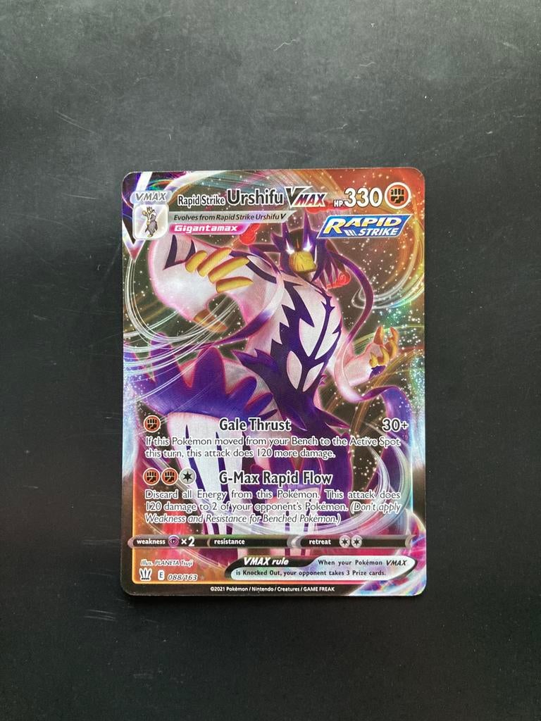 Pokemon kaart Urshifu VMAX Full Art, Ophalen of Verzenden, Zo goed als nieuw