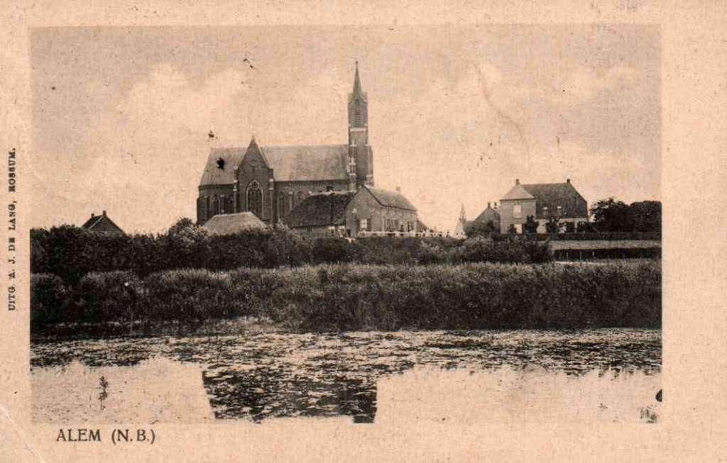 Alem N.B. zicht op het dorp, Verzenden, Voor 1920, Gelopen, Gelderland