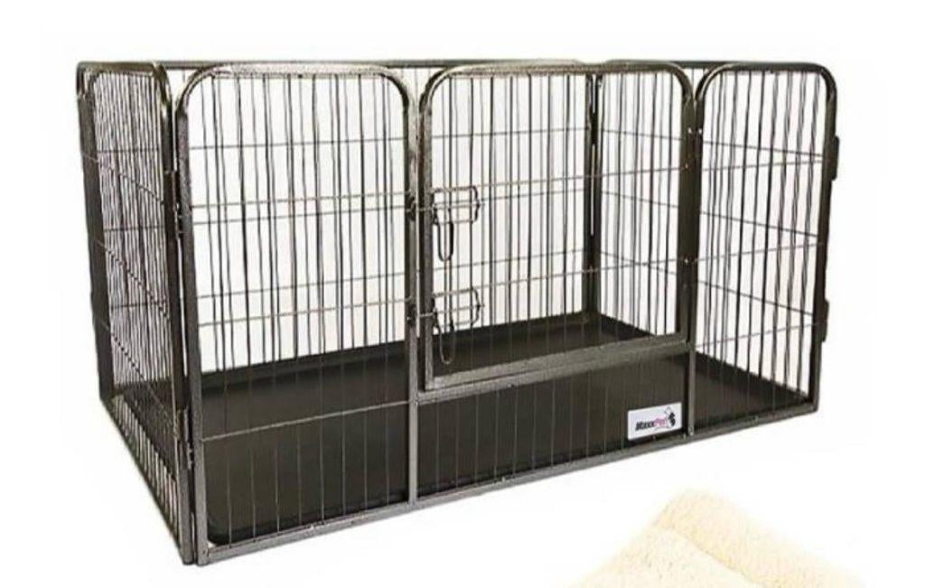 Metalen puppyren, Dieren en Toebehoren, Hondenbenches, Ophalen, Zo goed als nieuw