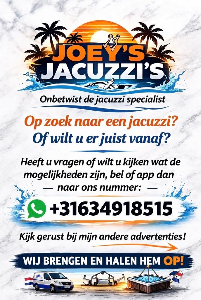 ❤️‍🔥 Opkoper gezocht ❤️‍🔥 die zelf jacuzzi’s ophaalt, Verzenden, Gebruikt