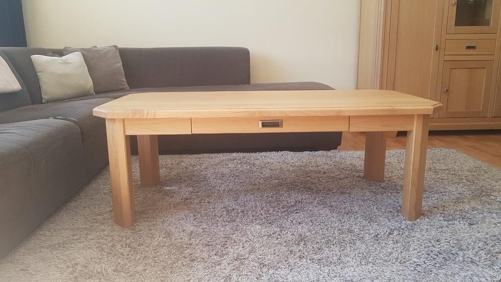 Modern massief licht eiken salontafel, Ophalen