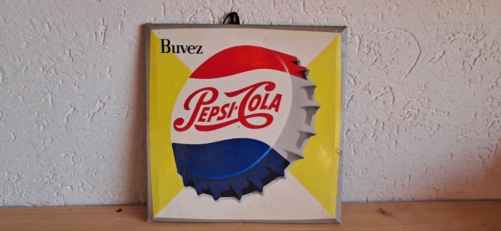 reclame voor Pepsi-Cola,, Ophalen of Verzenden, Gebruikt, Reclamebord