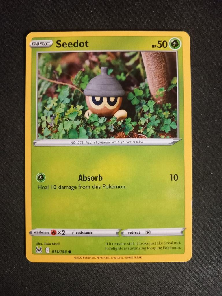 Pokemon Seedot 011/196 Lost Origin Excellent, Verzenden, Zo goed als nieuw, Losse kaart