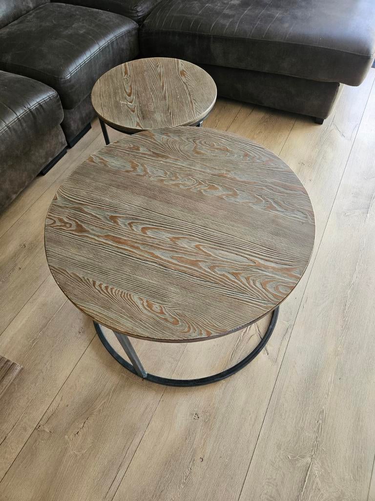 Salontafels Haco Woonserie Rough - Set van 2, Gebruikt, 50 tot 100 cm, Modern, Industrieel, Rond