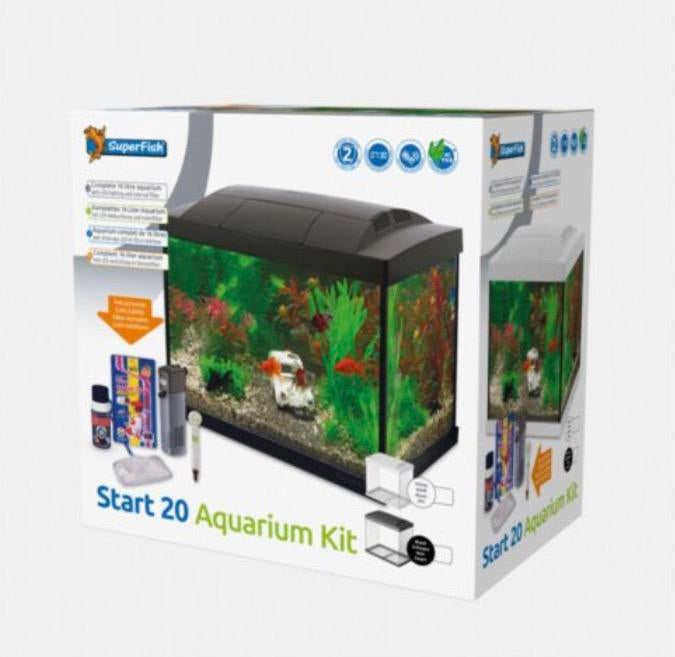 Aquarium 20L met filter en zuurstof, Dieren en Toebehoren, Vissen | Aquaria en Toebehoren, Inclusief toebehoren, Gebruikt, Ophalen of Verzenden