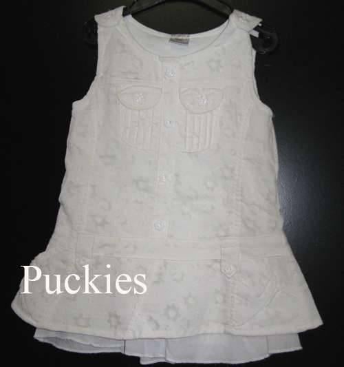 Witte jurk Dirkje maat 80 NIEUW (9211), Meisje, Jurkje of Rokje, Dirkje, Nieuw