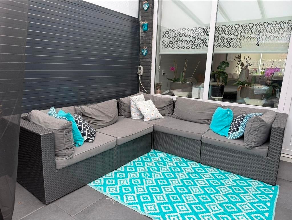 Luxe loungeset 240x240 cm - Rook- en huisdiervrij, Ophalen of Verzenden, Zo goed als nieuw