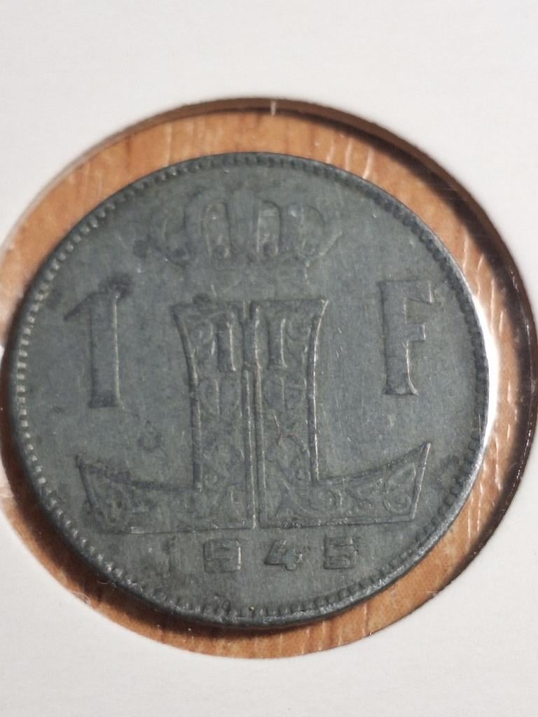 BELGIË 1 franc 1945 (#167), Ophalen of Verzenden, Overig, Losse munt