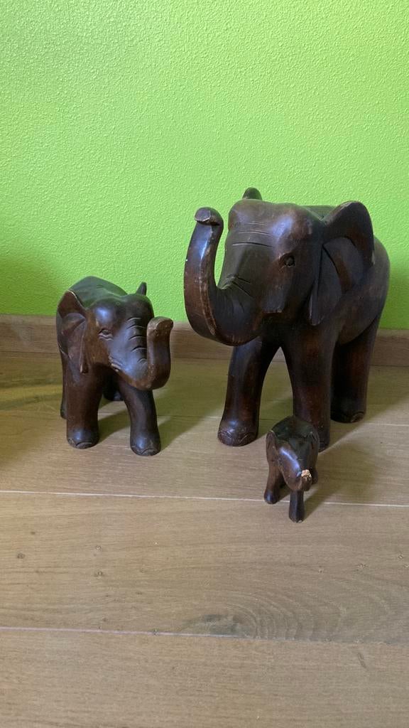 Houten olifanten, Ophalen of Verzenden
